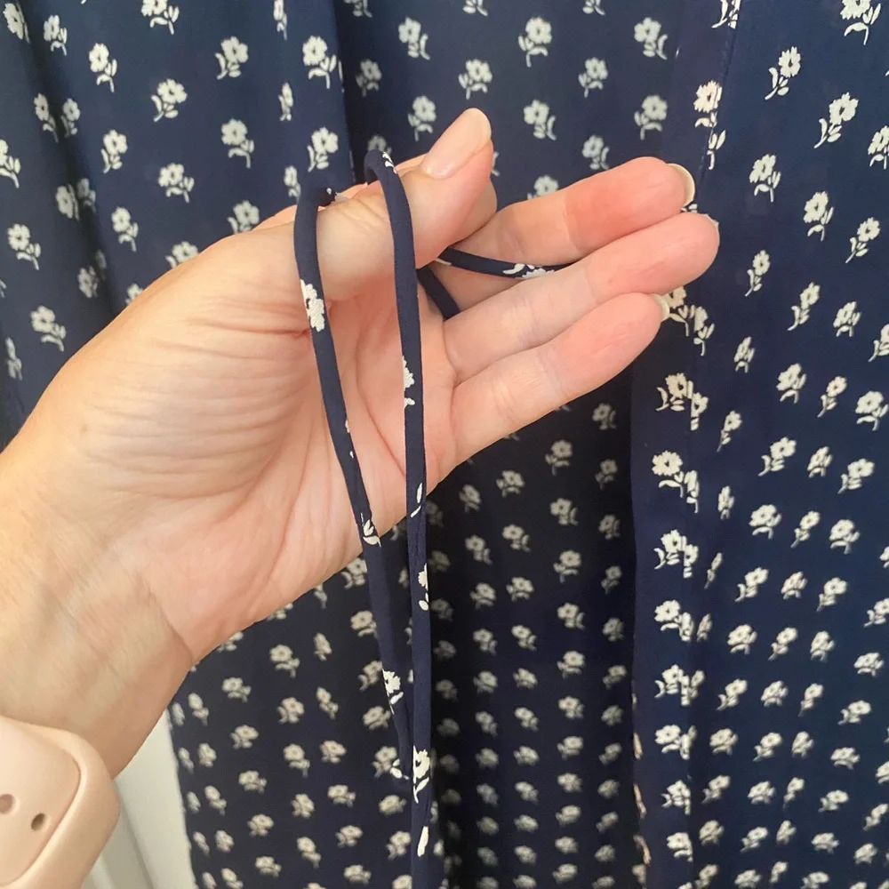 Valentino Vintage Navy & White Robe Small